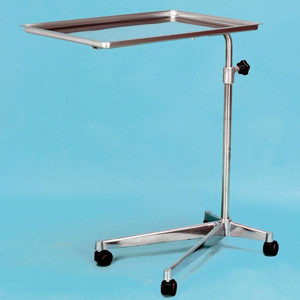Instrumententisch Edelstahl 680x450x25mm höhenverst. bis 125cm feststellb.Rollen