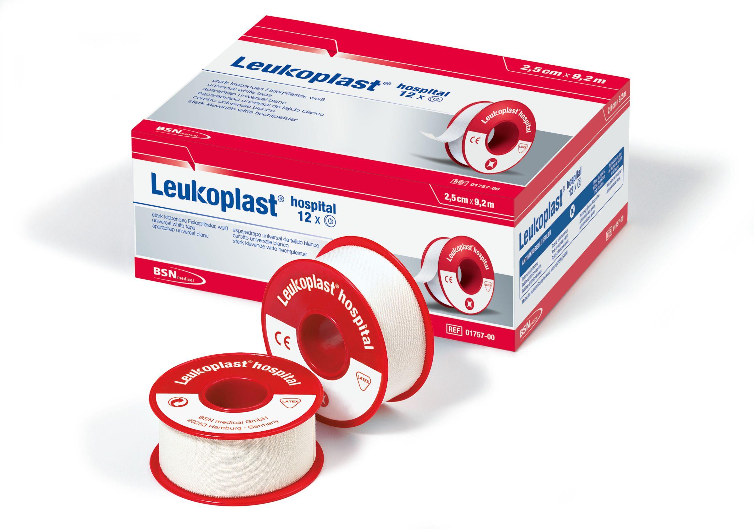 Leukoplast hospital 5,0cm x 9,2m AP 6 aus Zellwollgewebe,weiß