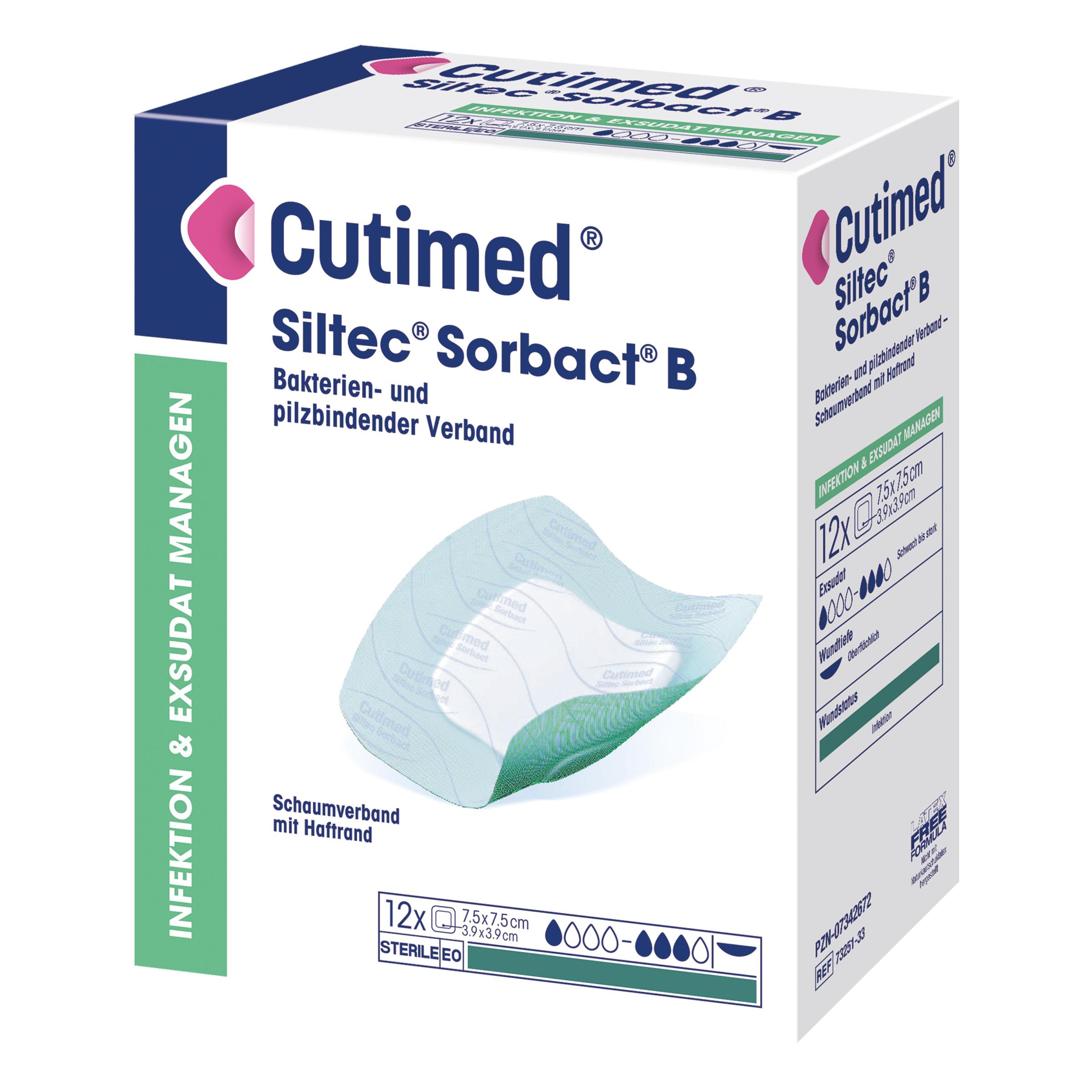 BSN medical GmbH Cutimed Siltec Sorbact B AP 12 10x10cm antimikrob. Wundverband