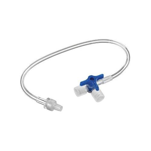 Discofix Dreiwegehahn blau AP 50 steril mit 25cm Schlauch