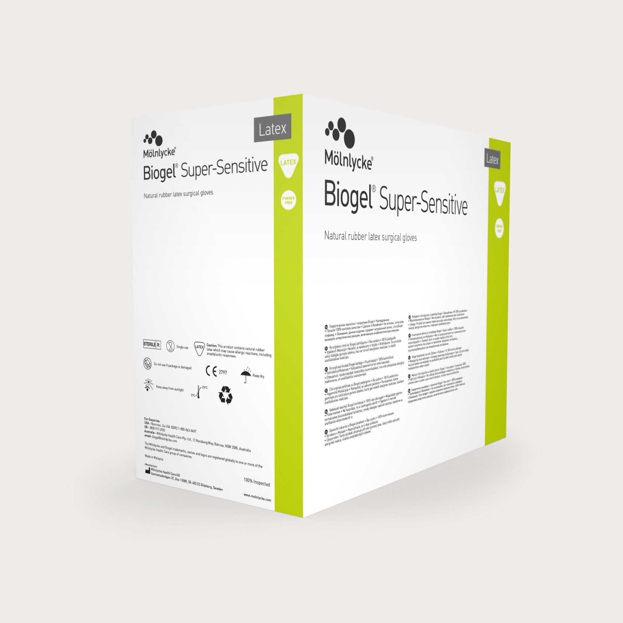 Biogel Super-Sensitive Gr.7,5 PK 50 puderfrei, extra dünn