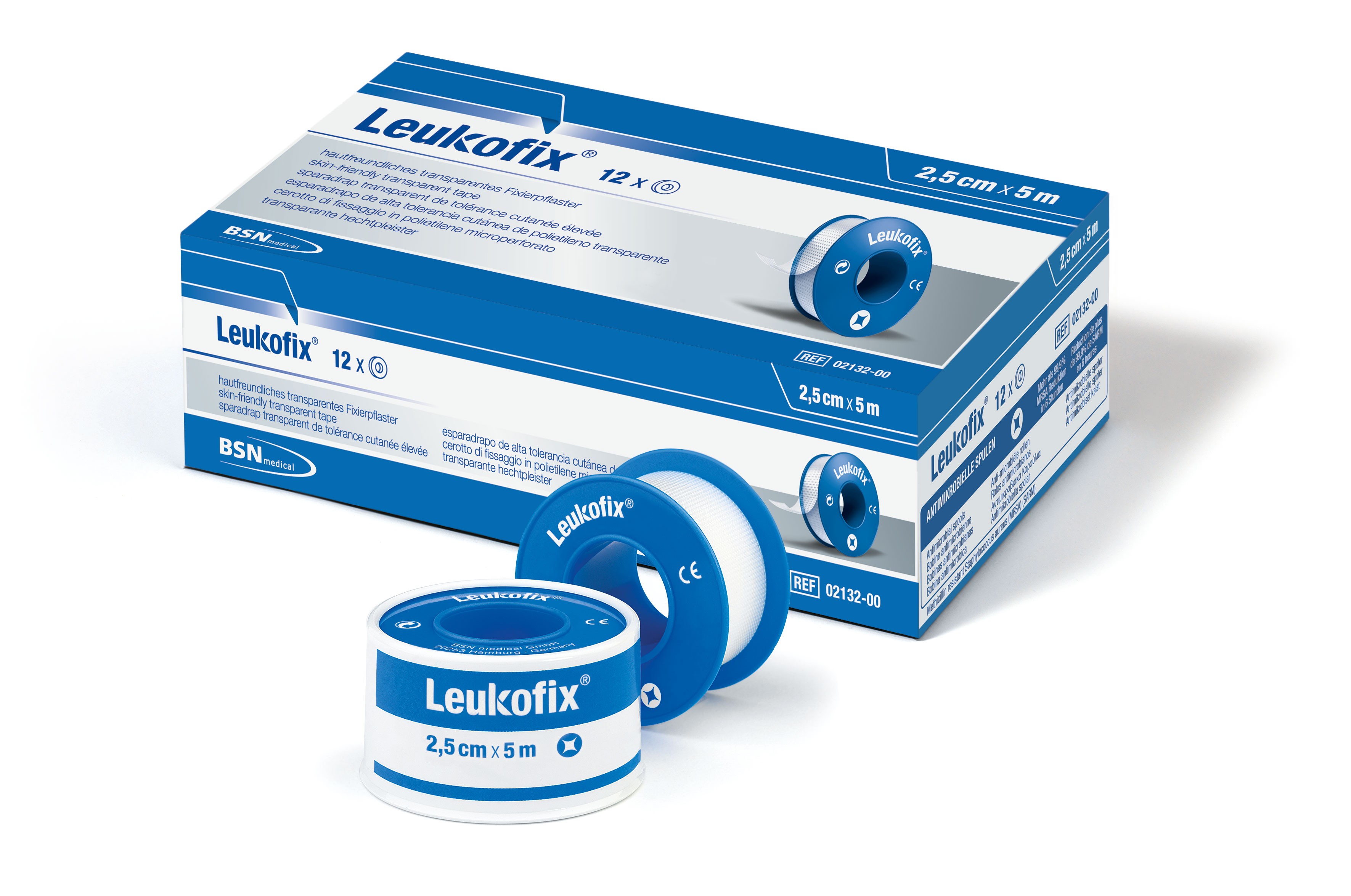 Leukofix 1,25cm x 5m o. Schutzring AP 24 perf. transparente Folie