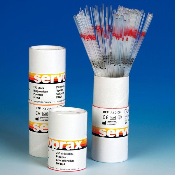servoprax GmbH Servoprax Einmalpipetten 5-10µl AP 250 Doppelringmarke