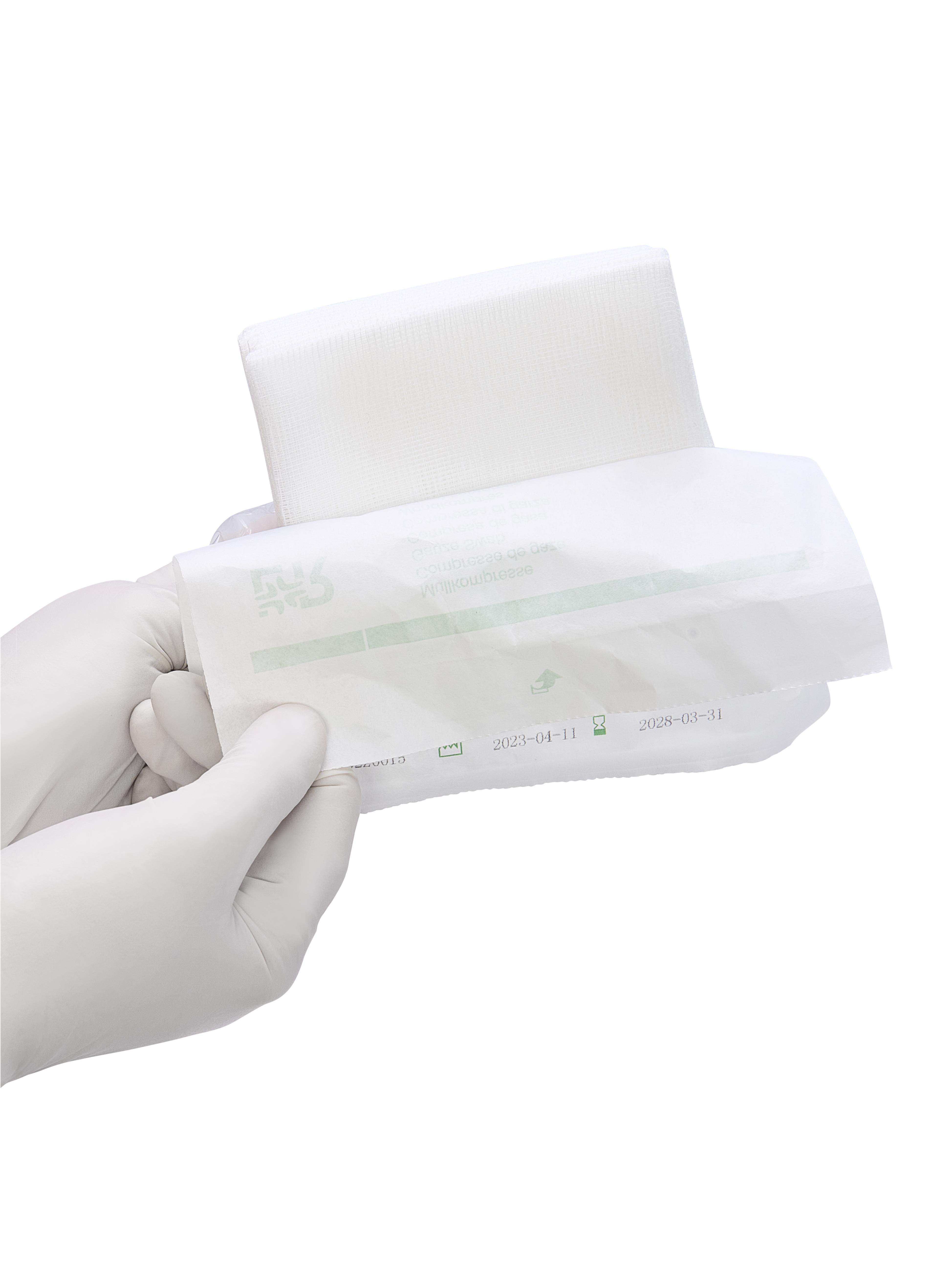 Gazin Mullkompresse steril, 10x10cm, 8f, 17fdg, 30x10 Stk