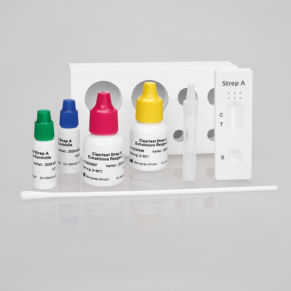 Cleartest Strep A-Test Kassettentest PK 20 Tests in Kassettenform Importware