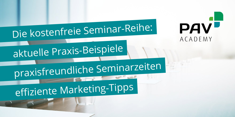 Kostenlose Praxismarketing-Seminare - Jetzt anmelden!