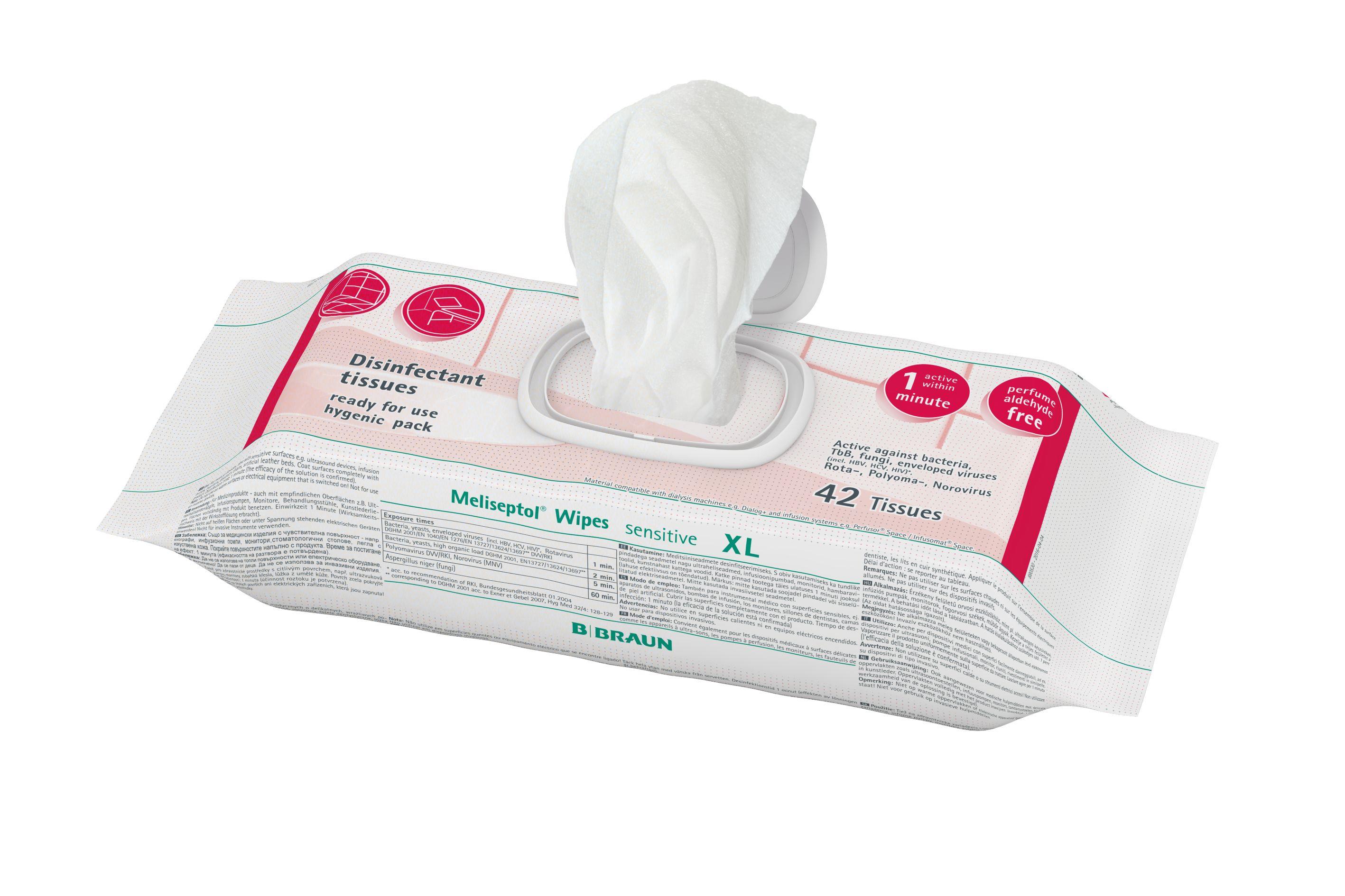 Meliseptol Wipes Sensitive XL AP 6 x42 Flowpack