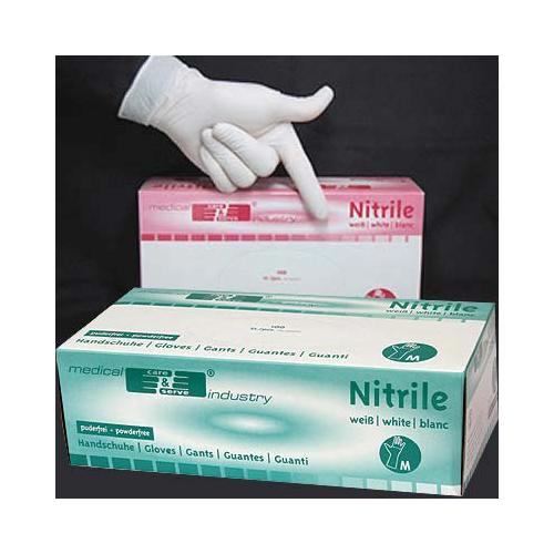 Care & Serve USH Nitril puderfrei AP 100 Medium Gr.7-8, weiß