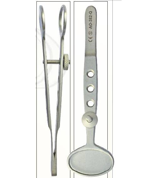 Scilo Chalazionpinzette Hagelhornklemme AP 20 justierbar oval 23x16mm steril