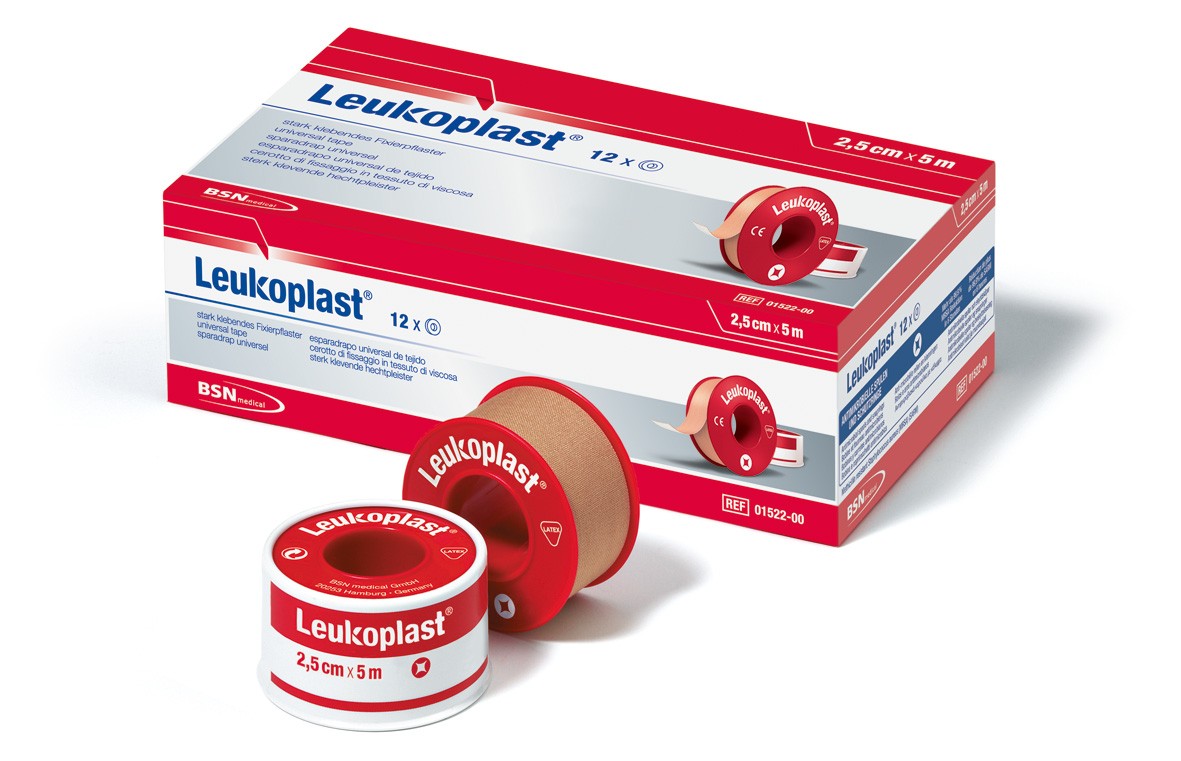 Leukoplast 1,25cm x 5m o. Schutzr. AP 24 aus Zellwollgewebe,hautfarb.