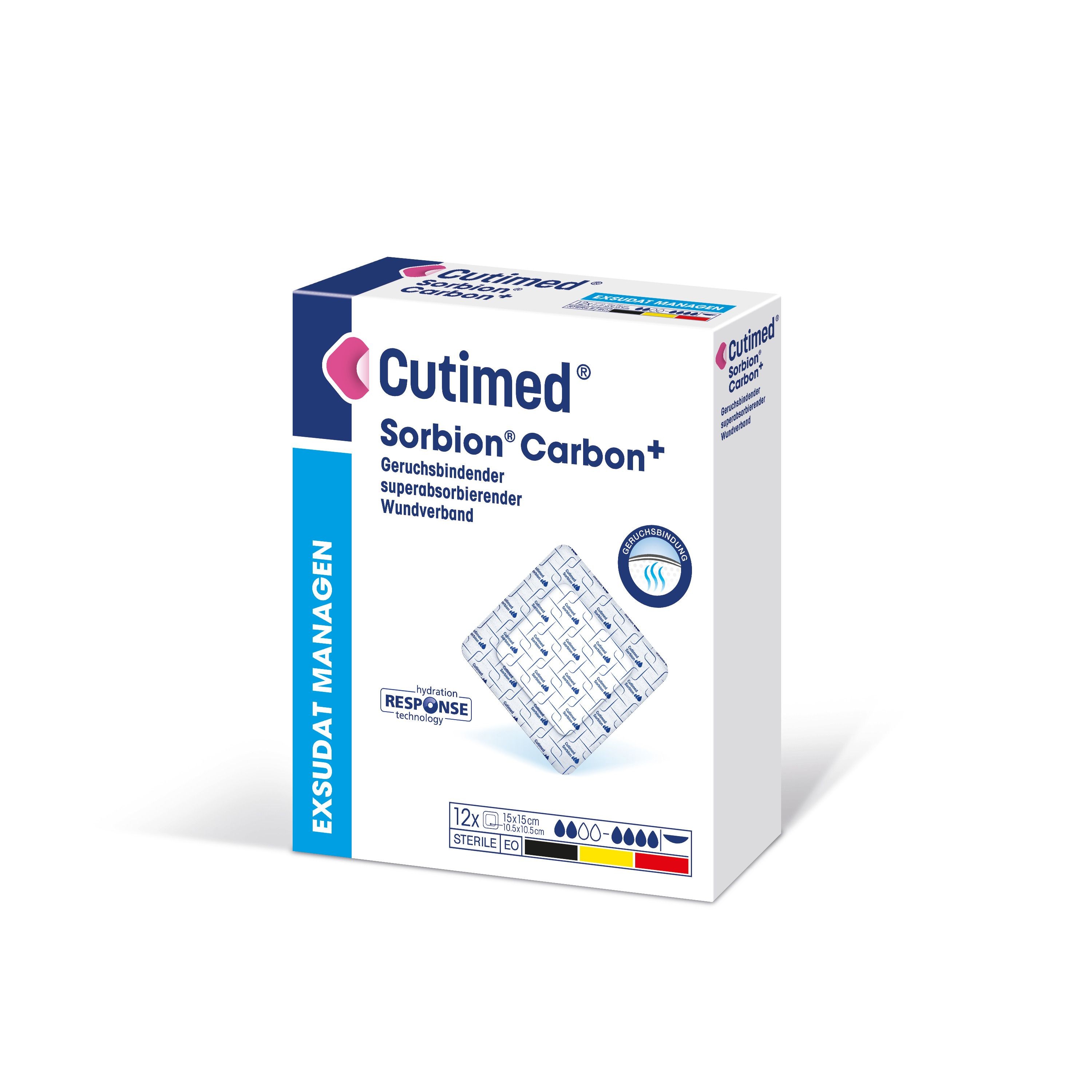 Cutimed Sorbion Carbon+ 28x48cm PK 10 superabsorbierender Wundverband
