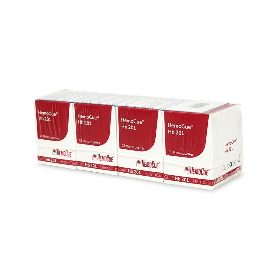 HemoCue Hämoglobin 201 Mikroküvetten PK 4x25 i.d.Dose f. kapil./venös. Blut