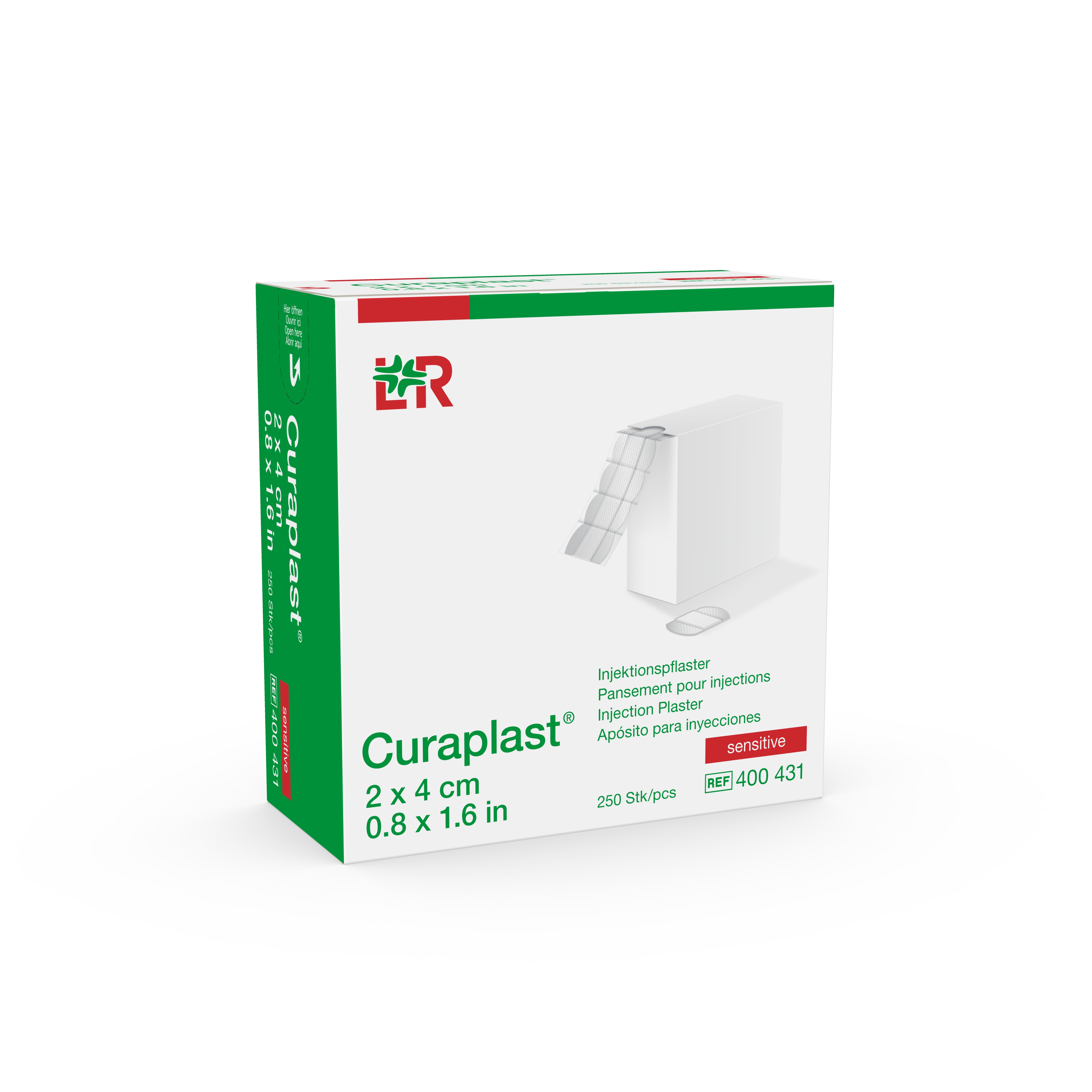 Lohmann & Rauscher International GmbH & Co. KG Curaplast sensitive Injektionspflaster 2x4cm, 250 Stück, auf Rolle
