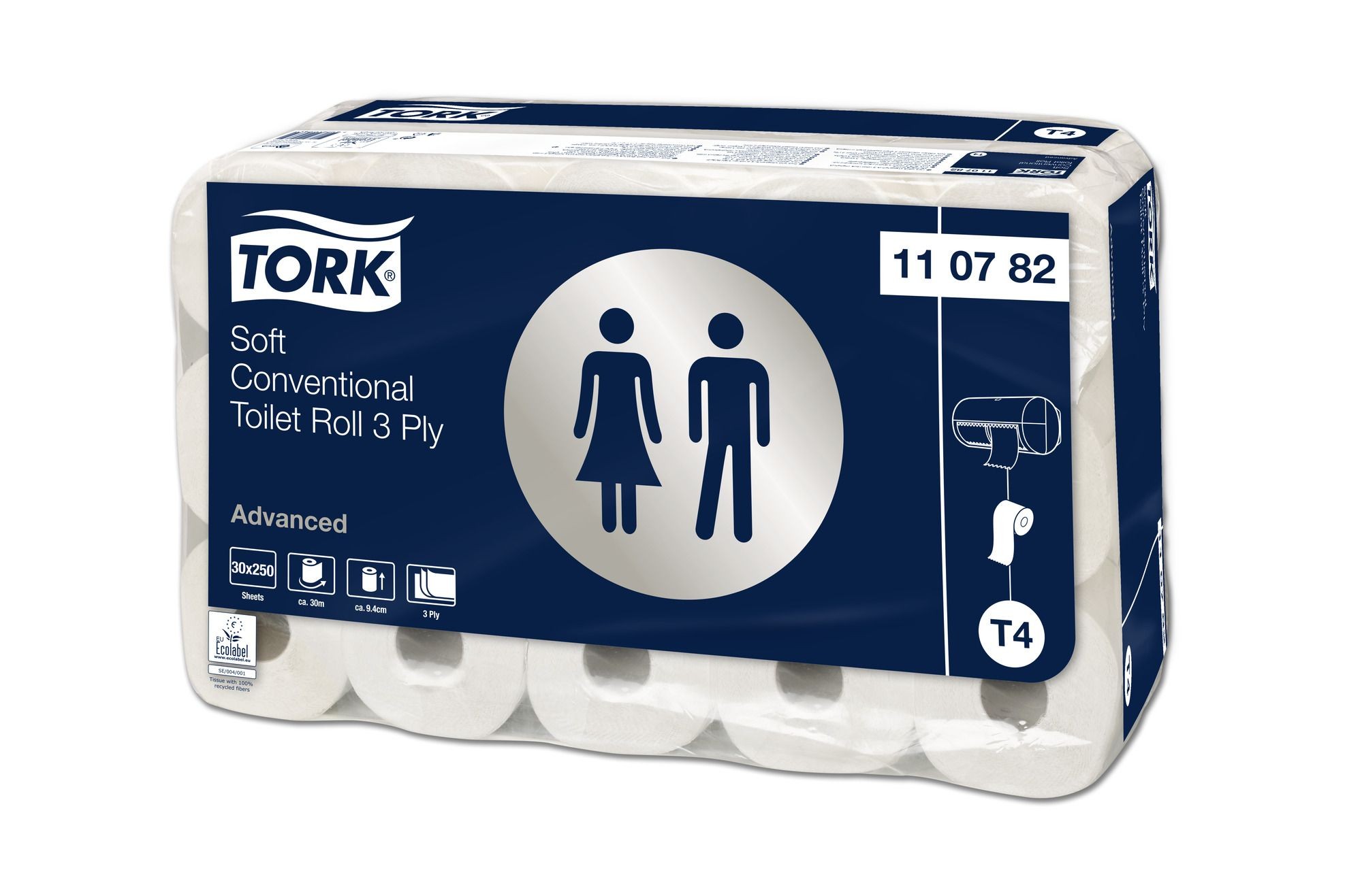 Tork Advanced Toilettenpapier extraweich AP 30x250 Blatt 3-lg. weiss
