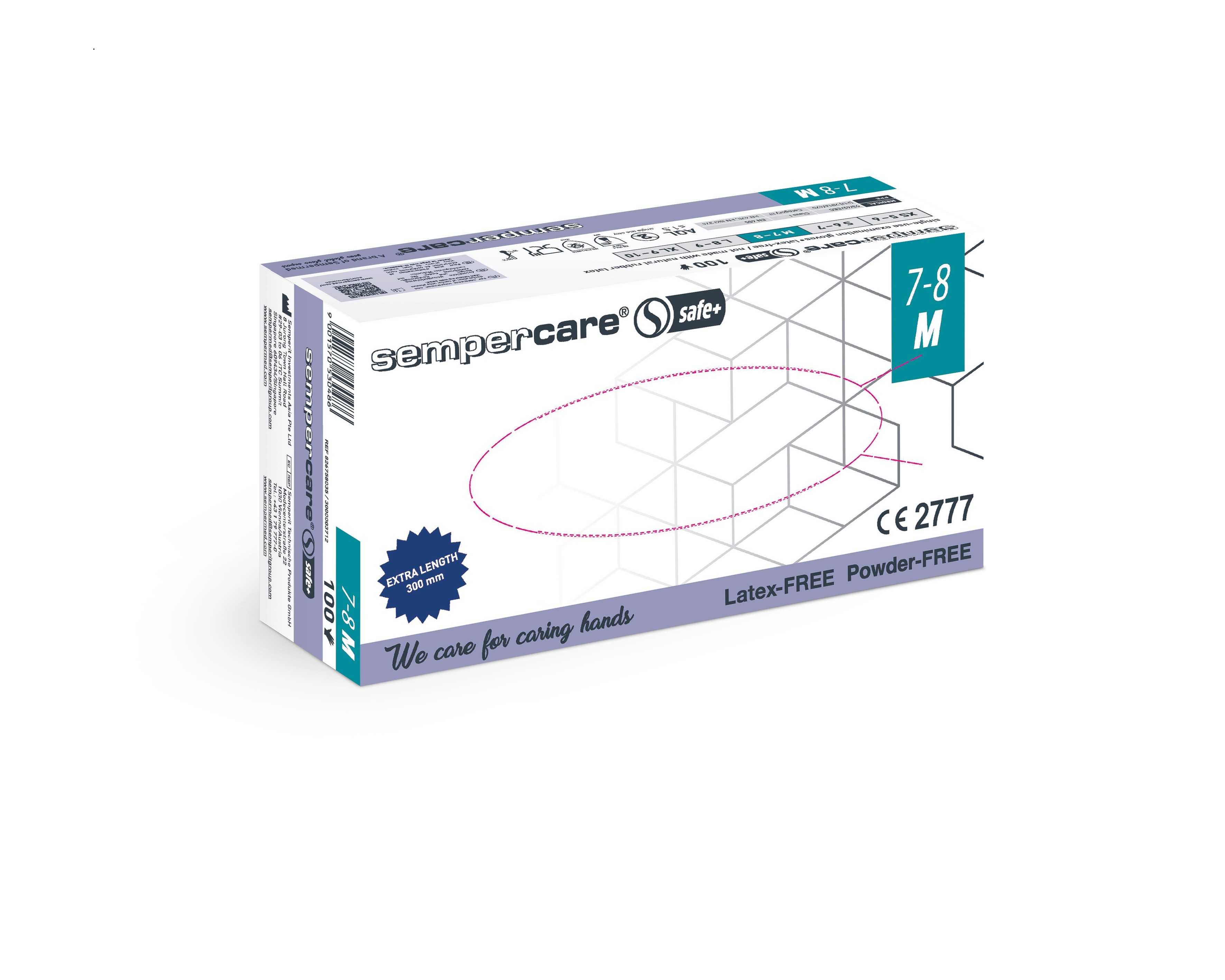 Sempercare Safe+ US-Handschuh Nitrile ungepudert, blau, Gr. S, 100 Stk