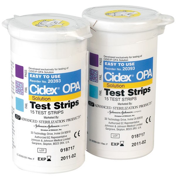 Cidex OPA Teststreifen AP 2x15 z. Testung der Cidex OPA Lösung