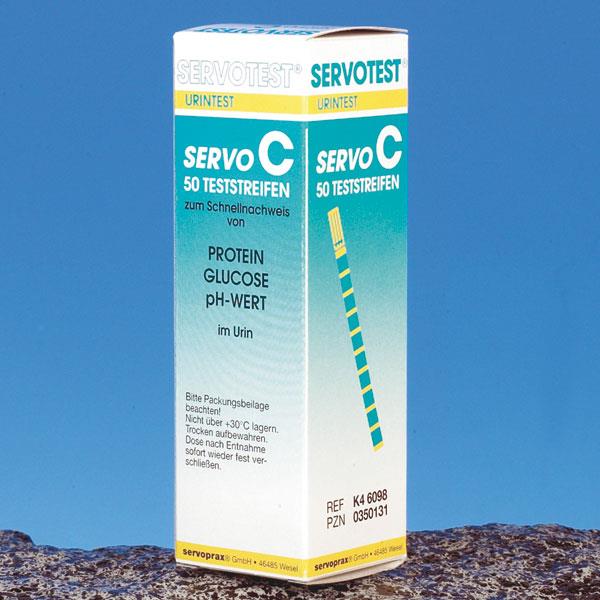 Servotest C Urinteststreifen AP 100 Protein/Glucose/PH-Wert