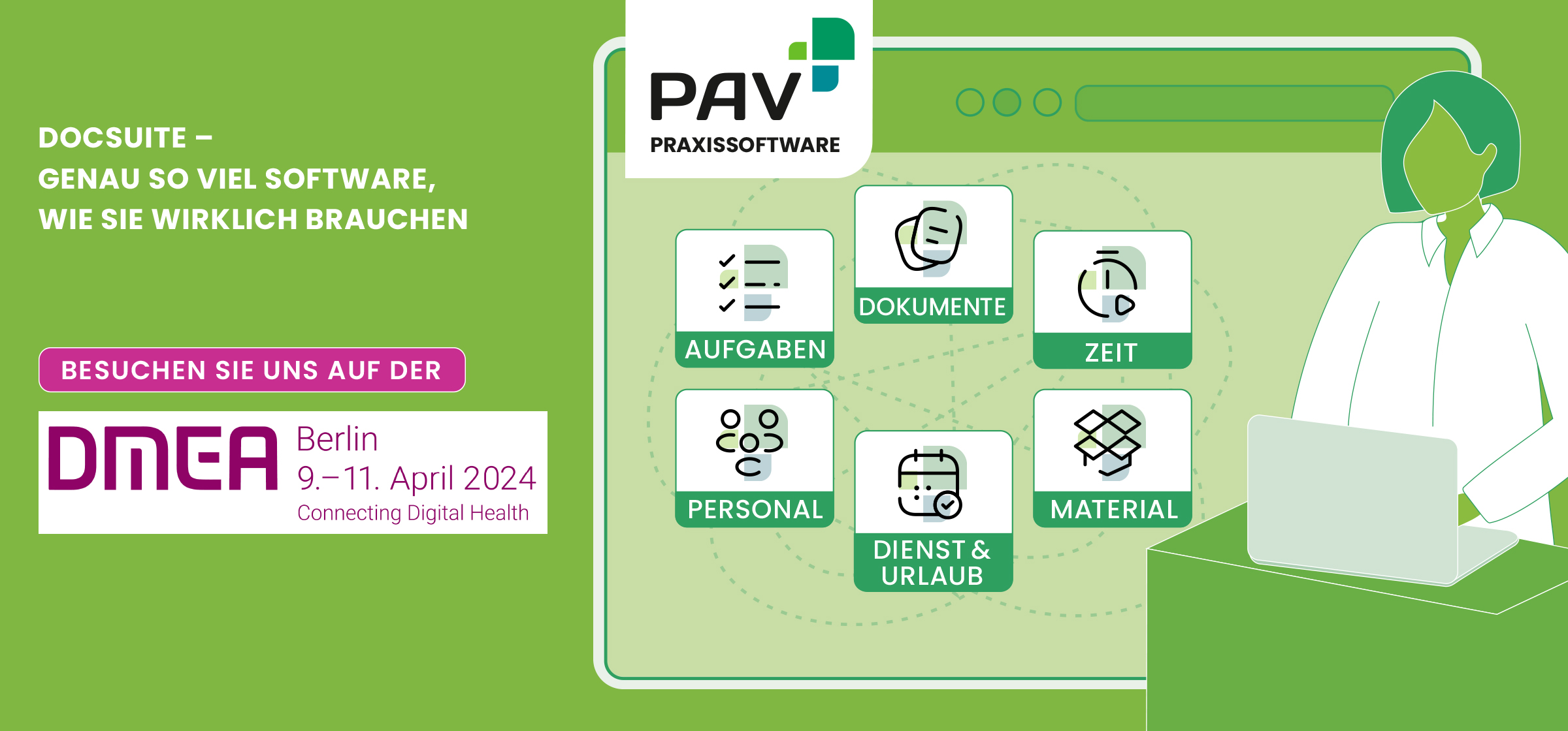 Software-Lösungen von PAV auf der DMEA 2024
