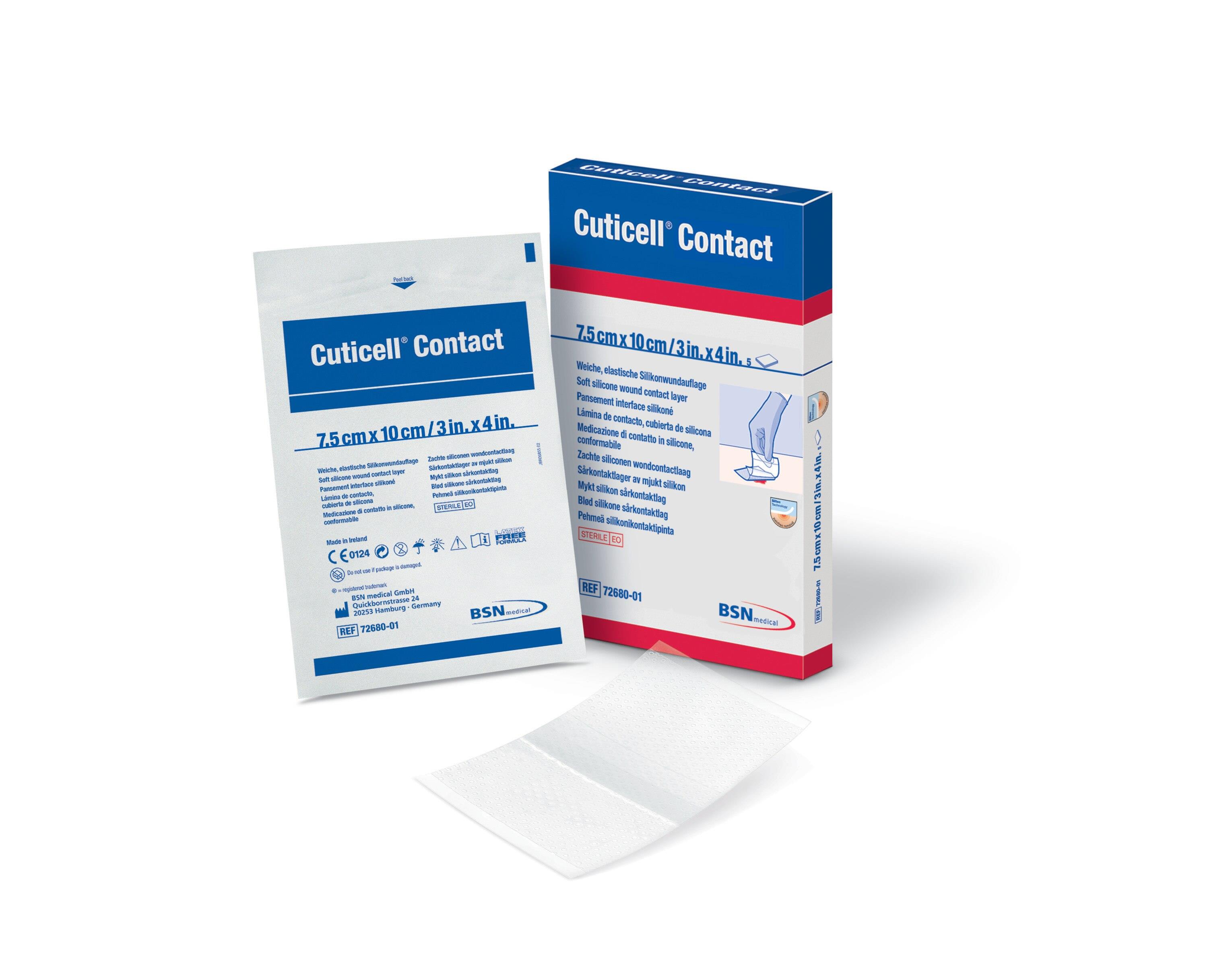 Cuticell Contact 15,0cmx25,0cm PK 5 Silikonwundauflage