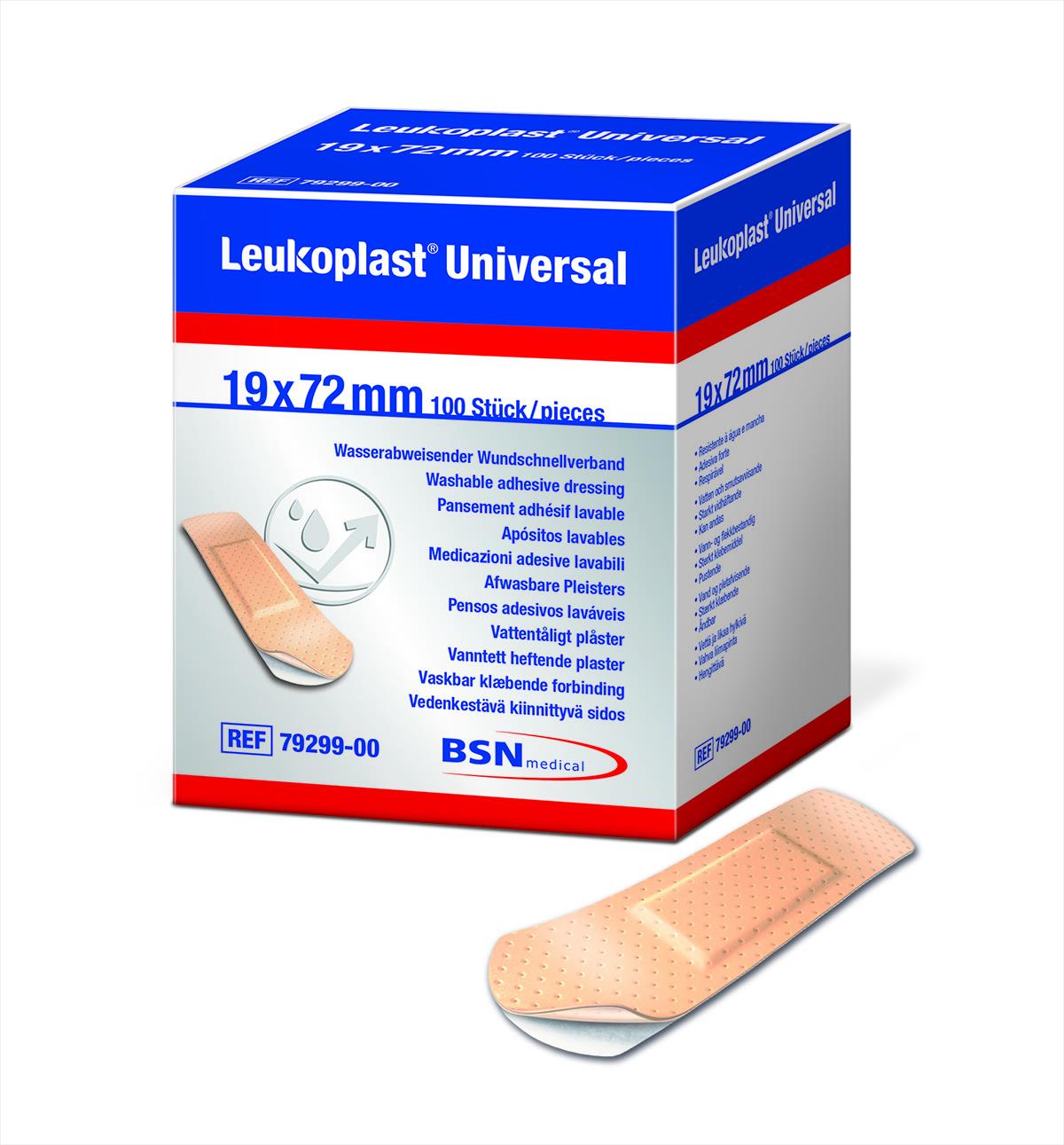 Leukoplast Universal 2,8cm x 7,2cm AP 100 Water Resistant, Wundstrips