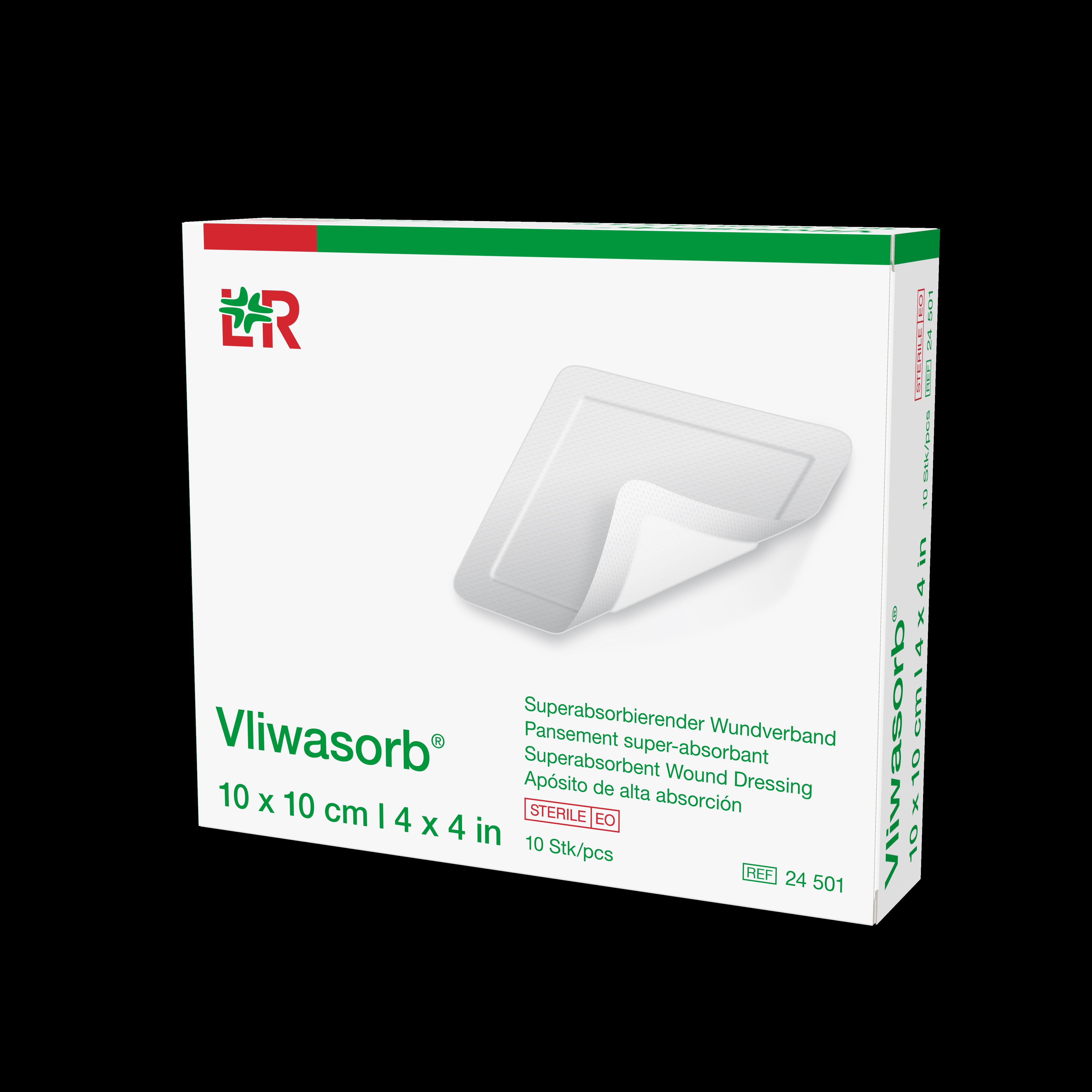 Lohmann & Rauscher International GmbH & Co. KG Vliwasorb superabsorb. Wundverband steril, 10x10cm, 10 Stück - Bild 3