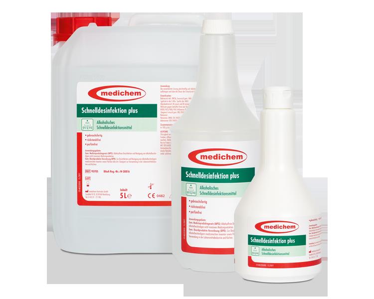 Medichem Schnelldesinfektion Plus Lemon 1 Liter Flasche (ohne Sprühkopf)