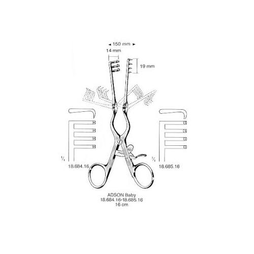 Wundspreizer Adson Baby 16,0cm