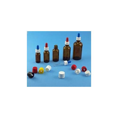 HECHT Assistent-Tropfflasche 5ml AP100 Braunglas m.Gewinde,o.Verschluss