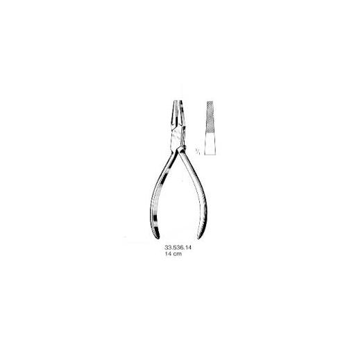VEHU-MEDICAL Flachzange 14,0cm geriefte Backen