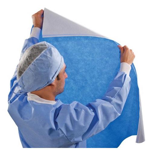 Halyard Quick Chek H300 Sterivlies PK 144 76x76cm, blau/weiß