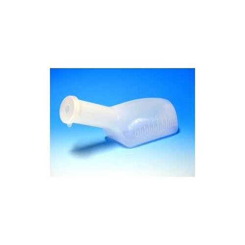 Assistent-Urinflasche Plastik für Männer, graduiert, m.Deckel
