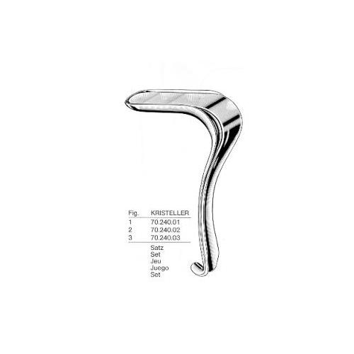 VEHU-MEDICAL Scheiden-Spekulum Kristeller u. Halter 2-tlg.tief hohl Spekulum 115x23mm Fig1