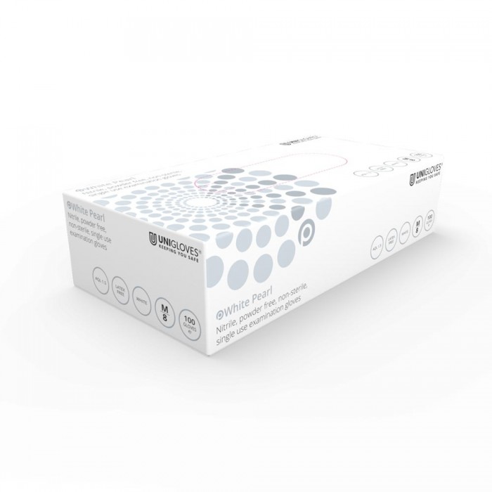 Unigloves White Pearl Nitrilhandschuhe 100 Stück