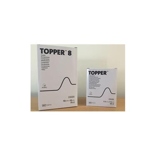 Solventum Germany GmbH Topper 8 7,5x7,5cm PK 100 unsteril, Vliesstoffkompresse