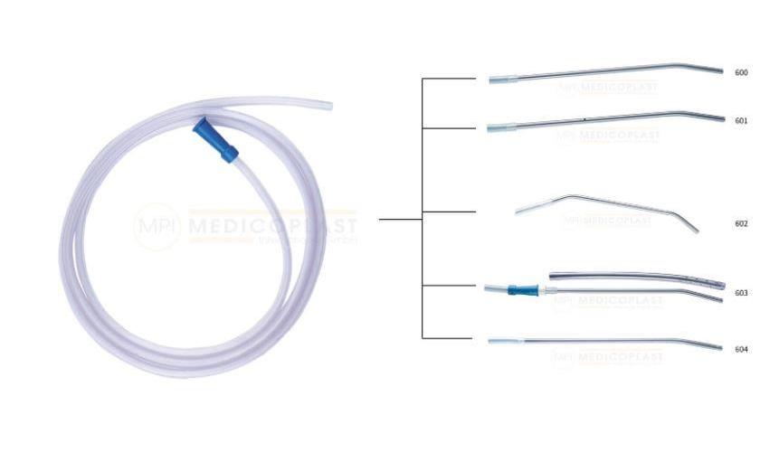 MEDICOPLAST International GmbH Absaugsatz CH24 210cm PK 50 geb. Kanüle Siebspitze, 1 Trichter