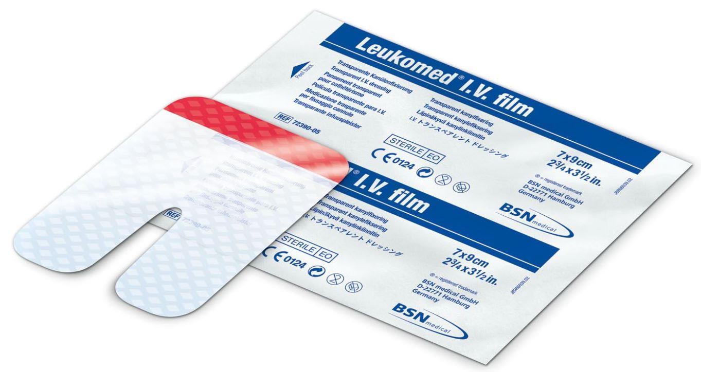 Leukomed I.V.Film Kanülenfixierpflaster PK 50 7,0x9,0cm, steril