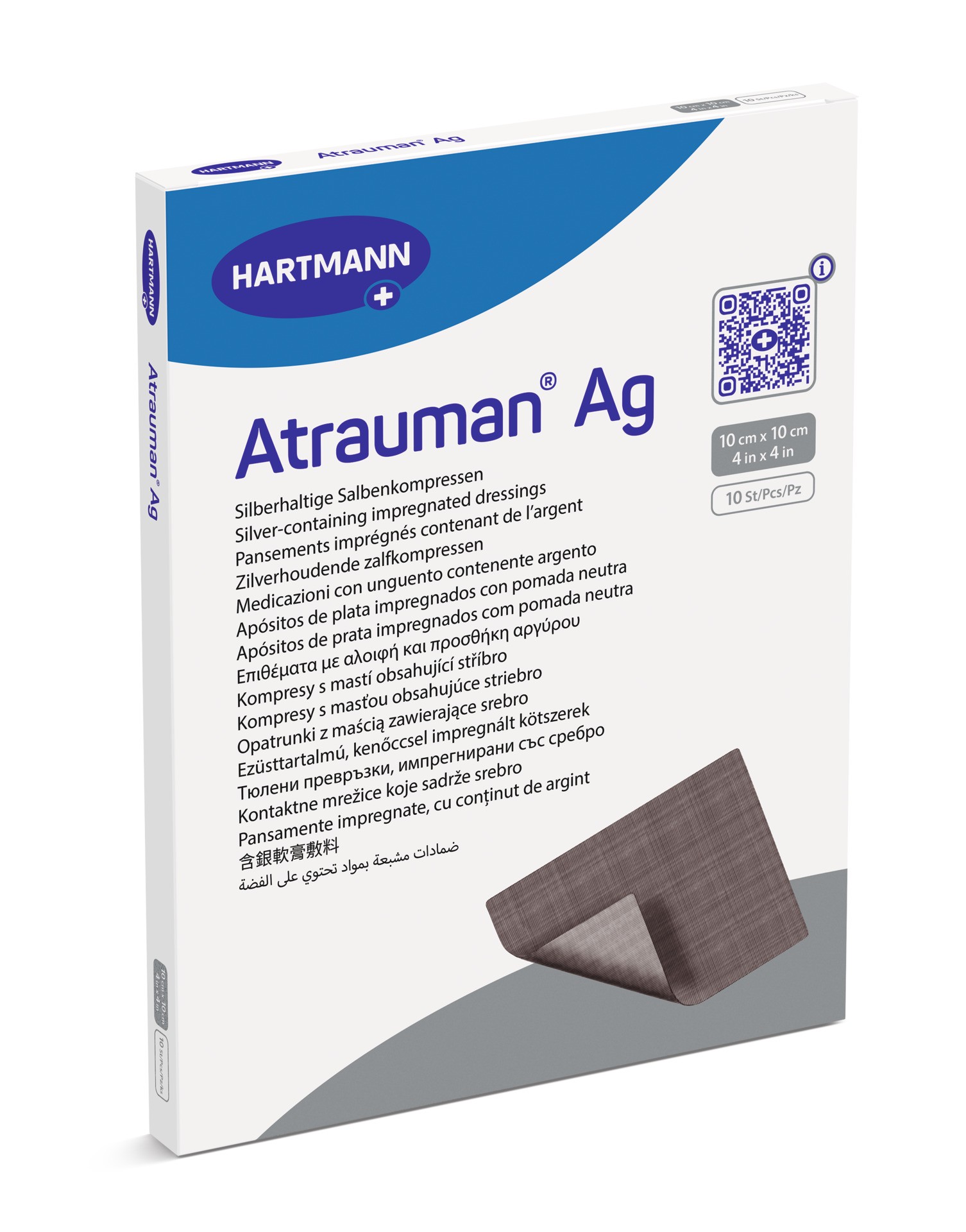 Paul Hartmann AG Atrauman Ag 10 x 10cm steril PK 10 silberhaltige Salbenkompresse