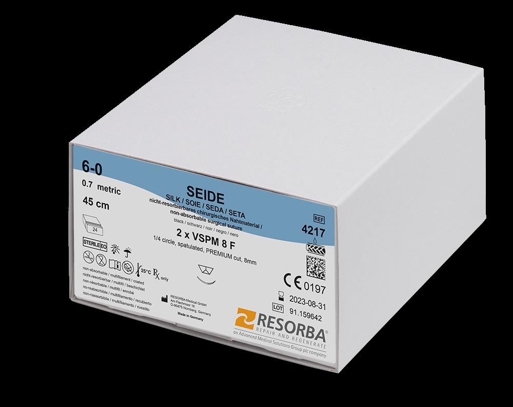 Resorba Medical GmbH Seide 4/0 schwarz gefl. 4112N AP 24 HS 18 45cm - Bild 2