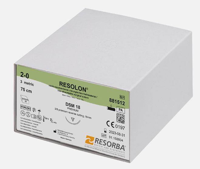 Resorba Medical GmbH Resolon 0 blau monofil 881537 AP 36 DSM 30 75cm