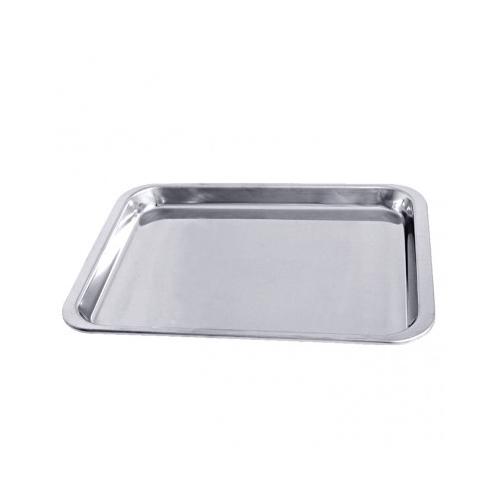 Instrumententablett Edelstahl 18/10 mit gebogenem Rand, 22,5x16x1,3cm