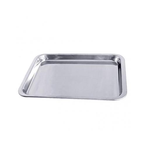 CONTACTO BANDER Instrumententablett Edelstahl 18/10 mit gebogenem Rand, 22,5x16x1,3cm