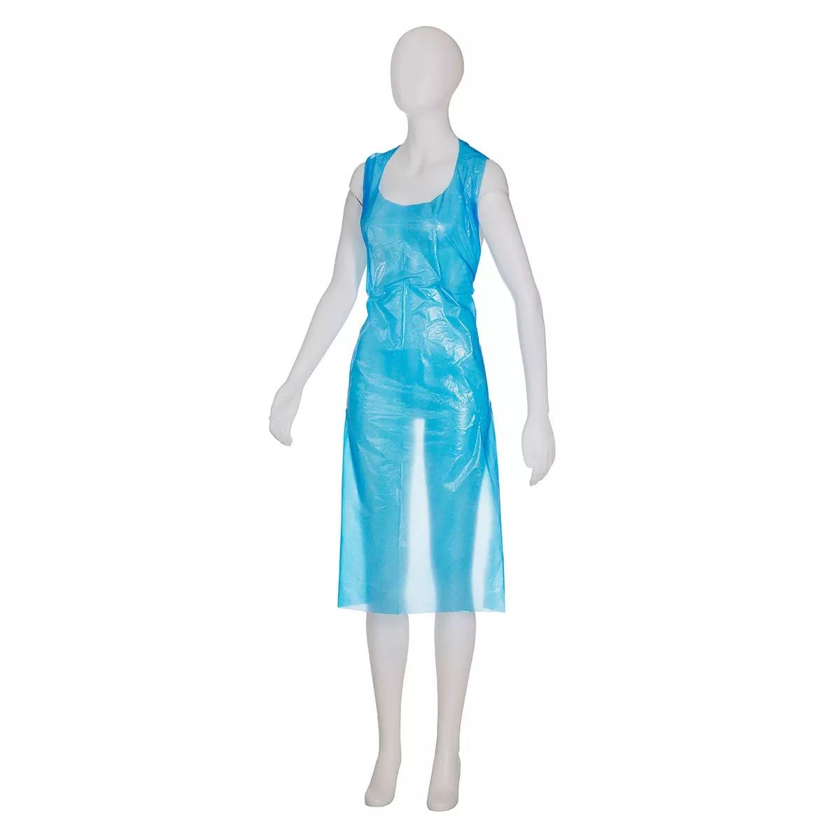 Med Comfort PE-Schürze light W-Block PK 50 blau, 75x140cm