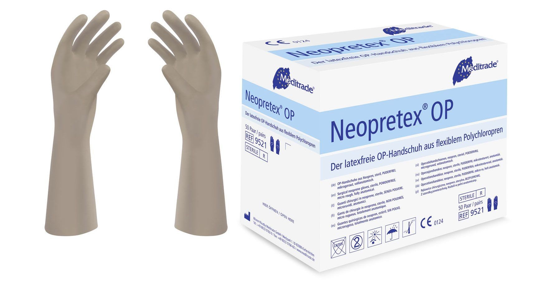 Neopretex OP HDS Gr. 7,0 AP 50 steril, Latex+puderfrei