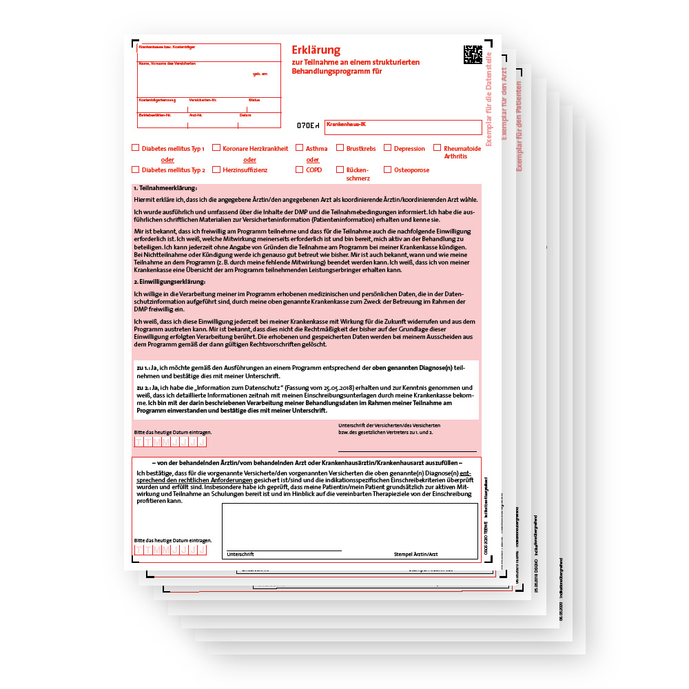 DMP Teilnahmeerklärung indikationsübergreifend (070) DMP Teilnahmeerklärung indikationsübergreifend (070)