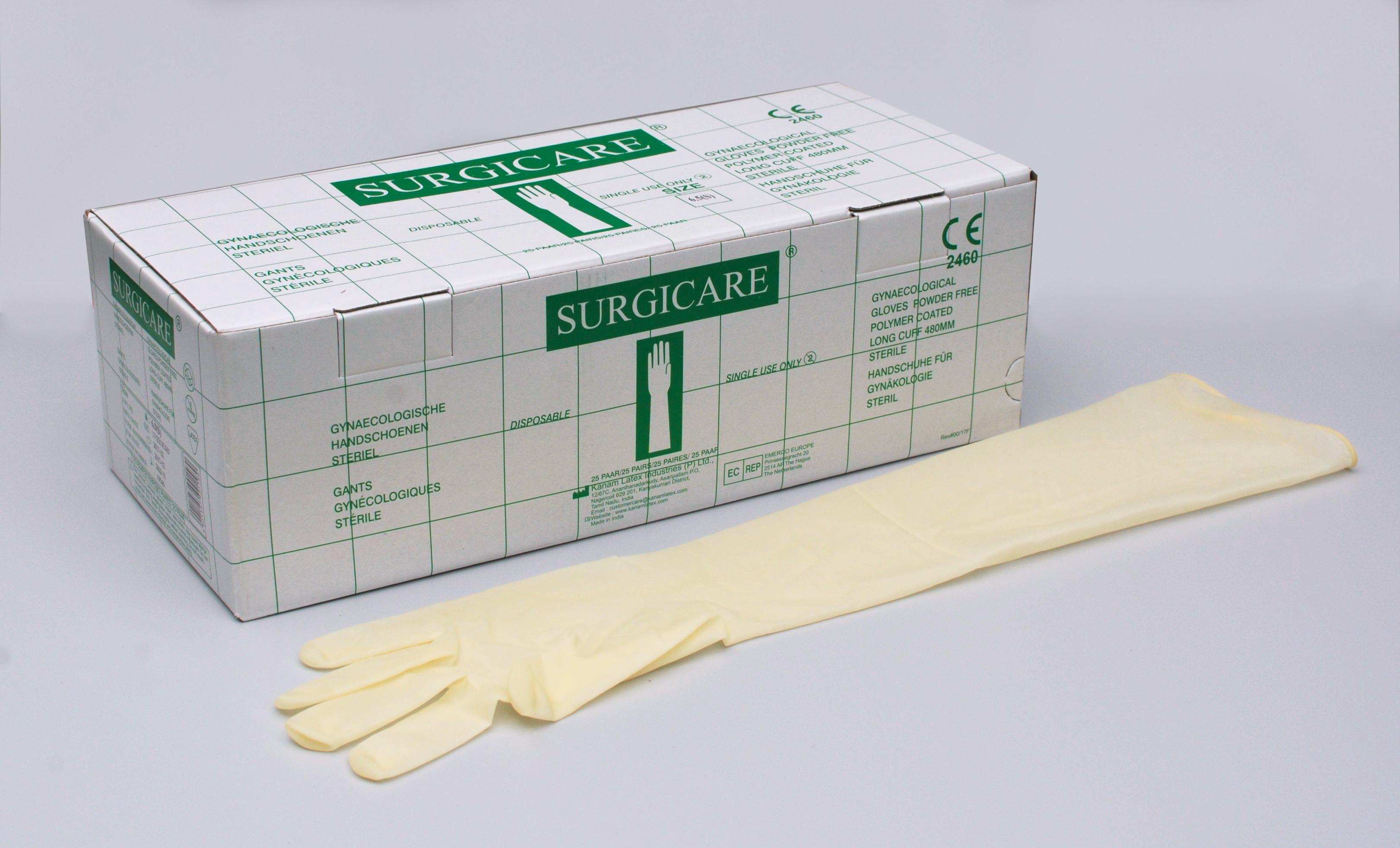 Gyn-OP-Handschuh Latex Gr. M, steril, 25 Paar