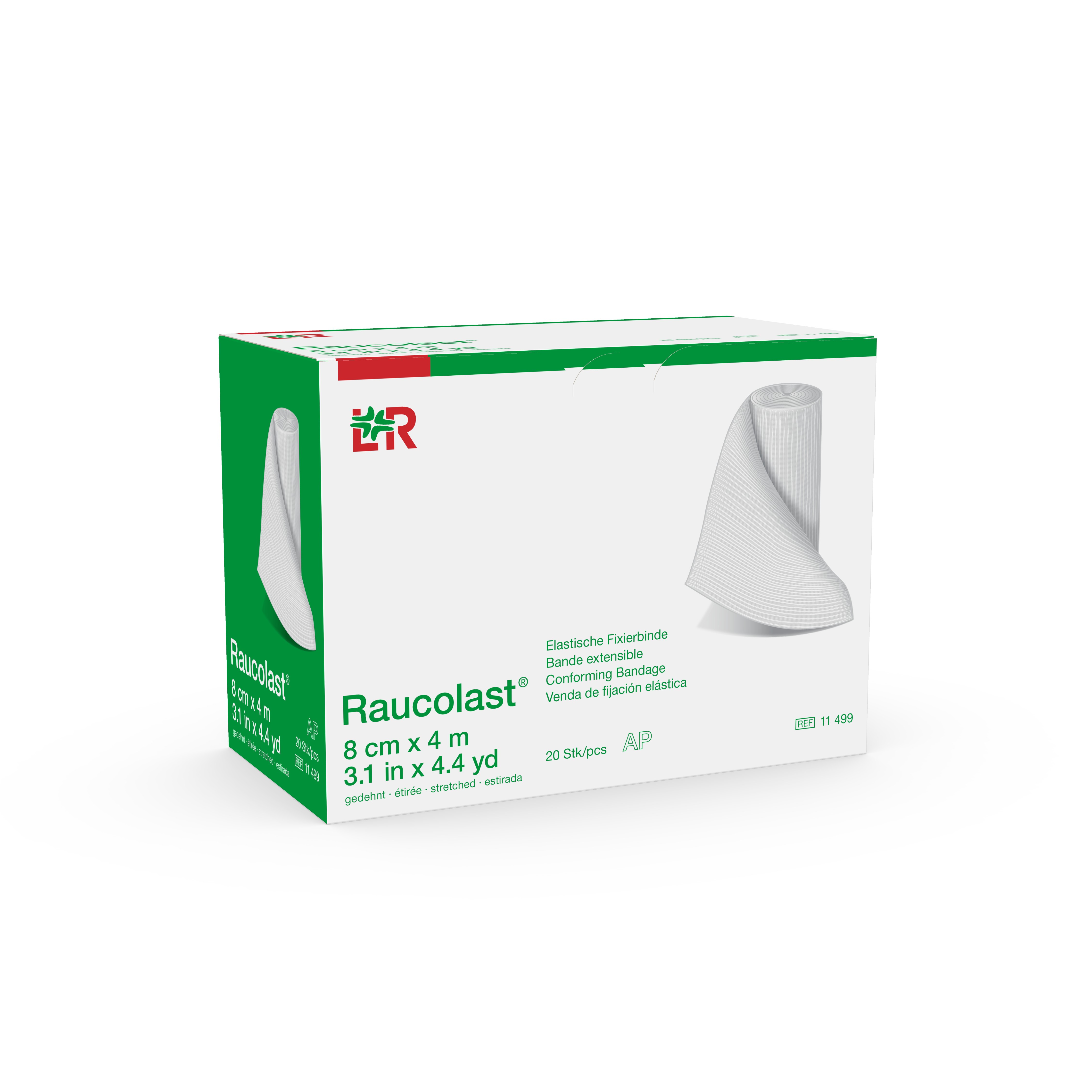 Lohmann & Rauscher International GmbH & Co. KG Raucolast Elastische Fixierbinde 8cmx4m, lose im Kt.o.Zellglas - Bild 3
