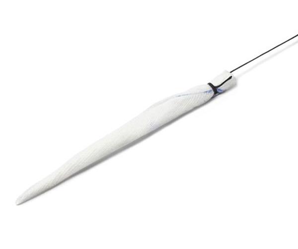 Spitztupfer mit RK 13cm doppelt steril PK 25x10 Stück, mit Rückholfaden