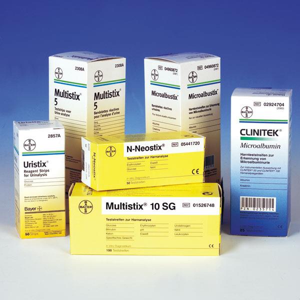 SIEMENS Multistix 5 instr./visu. Harntest AP 50, Eiw./Gluc/Leukoz./Blut/Nitr.