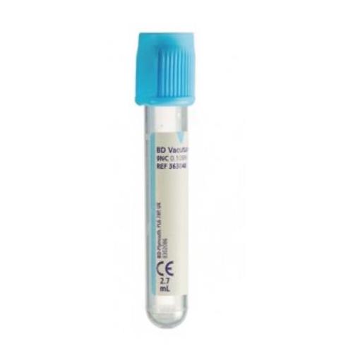 BECTON DICKINSON AND COMPANY BD Vacutainer Natrium-Citrat 2,7ml PK 100 75x13mm, Hemogard-Verschluss