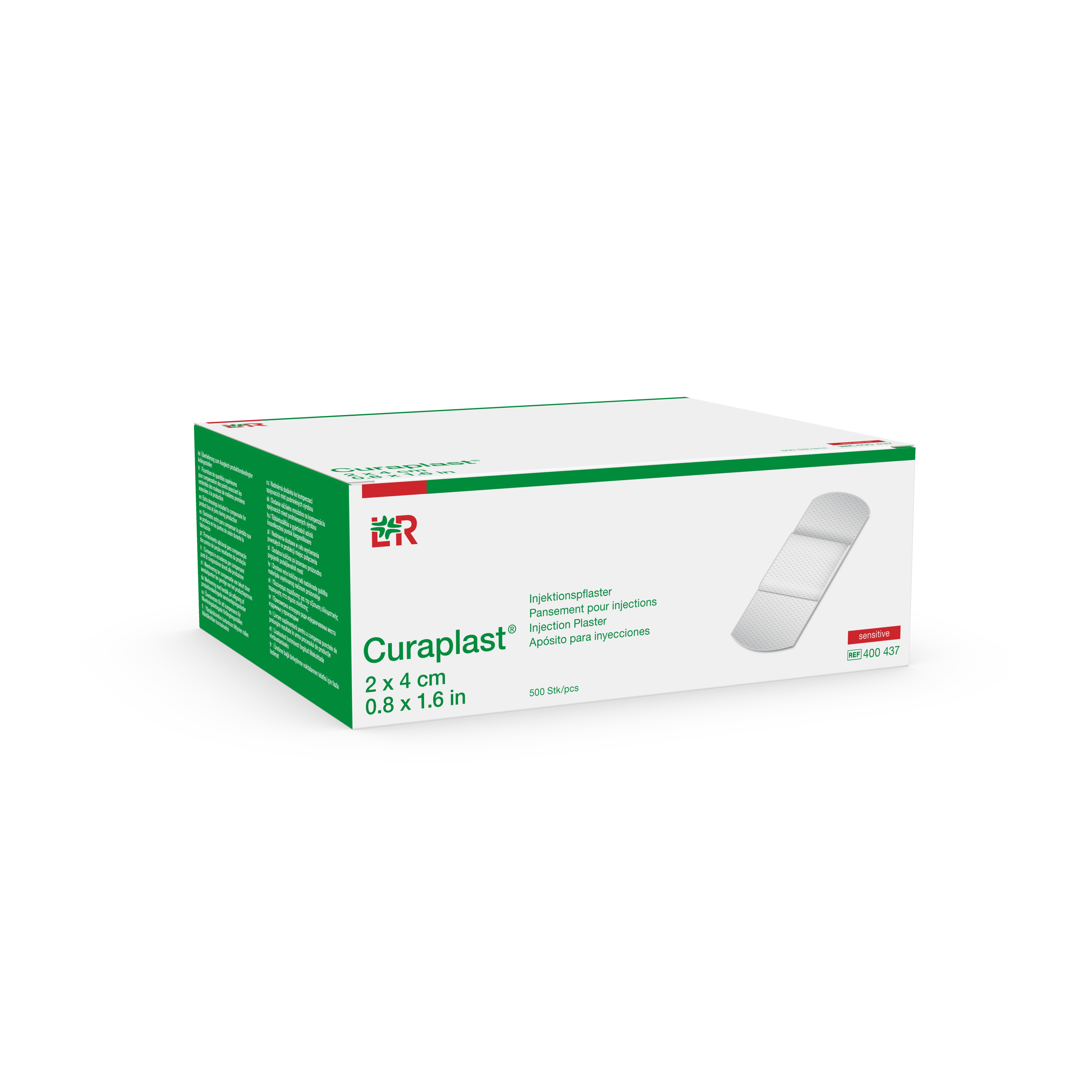 Lohmann & Rauscher International GmbH & Co. KG Curaplast sensitive Injektionspflaster 2x4cm, 500 Stück, lose im Karton